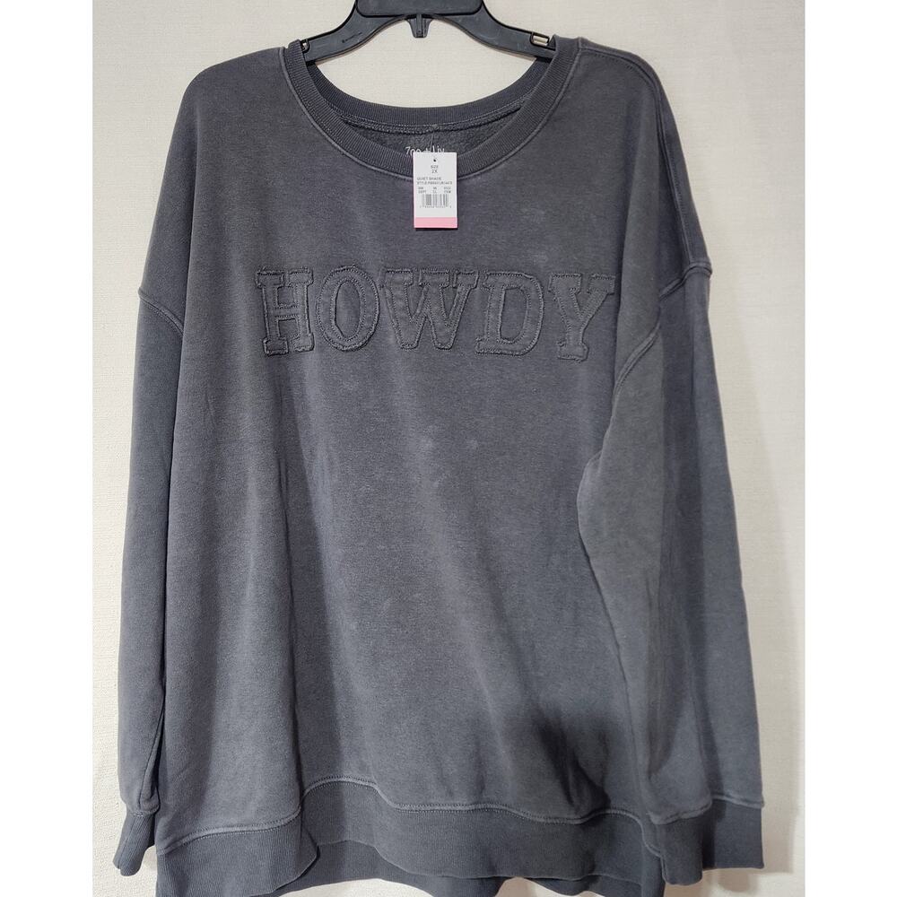 Howdy gray sweatshirt women's 2X by Zoe+Liv